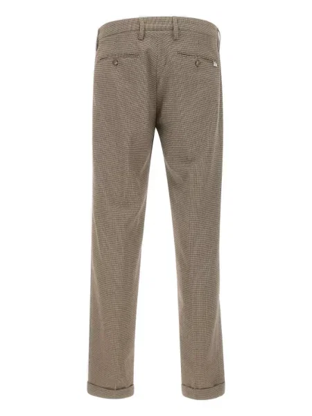 Kalhoty Re-hash s pepito vzorem hnědé