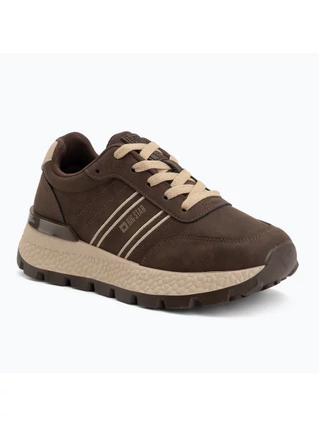 Tenisky Big Star Shoes na platforme hnedá