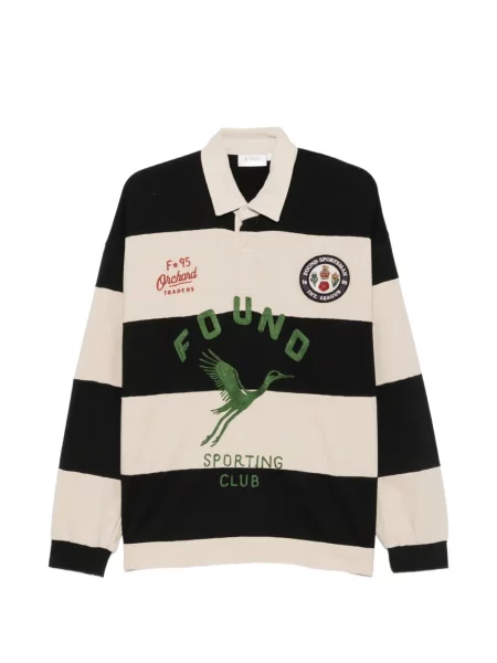 Tricou polo Found cu dungi cu autograf