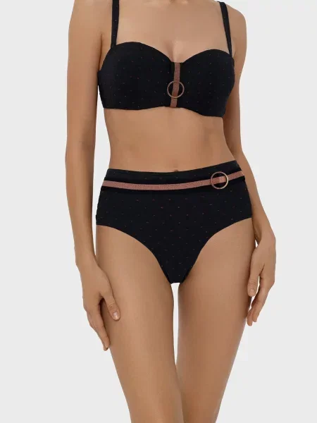 Трусы Marc&andre в горошек черные