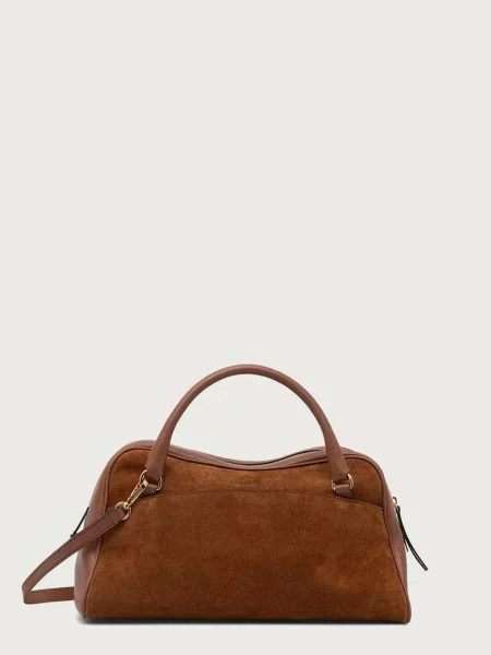 Pollini crossbody kabelka kožená hnědá