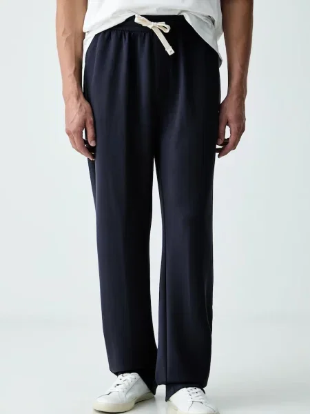 Armani Exchange pantaloni de trening pentru bărbați cu modal albastru