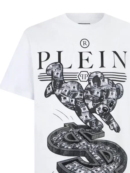 Ursuleț de pluș tricou Philipp Plein alb