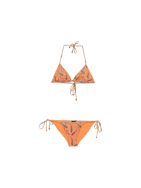 Bikini Etro z wzorem paisley pomarańczowy