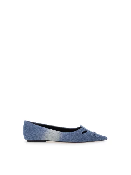 Balerinki Marc Jacobs niebieskie