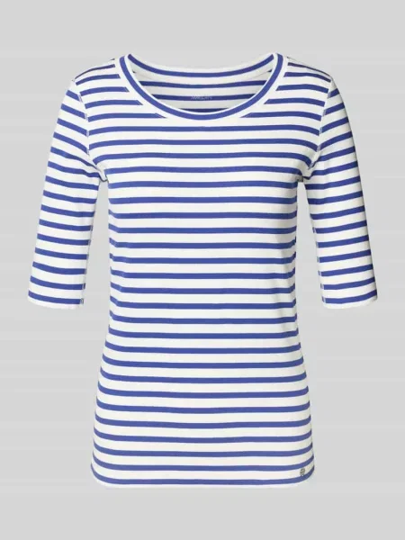 T-shirt z okrągłym dekoltem i rękawem o dł. Marc Cain