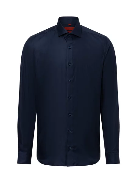 Finshley & Harding koszula biznesowa Mężczyźni Slim Fit jednolity 43 niebieski