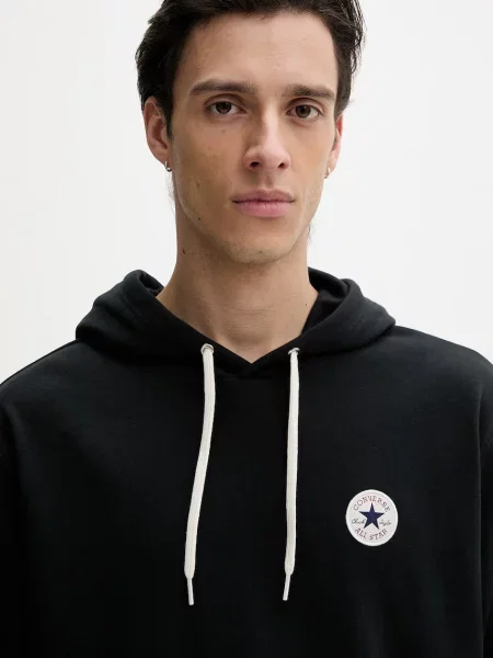 Converse kapucnis melegítőfelső férfi pamuttal fekete