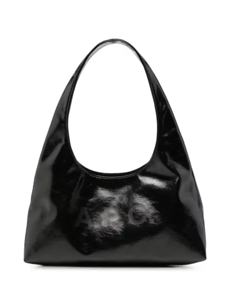 Geantă shopper A.p.c. cu imagine negru