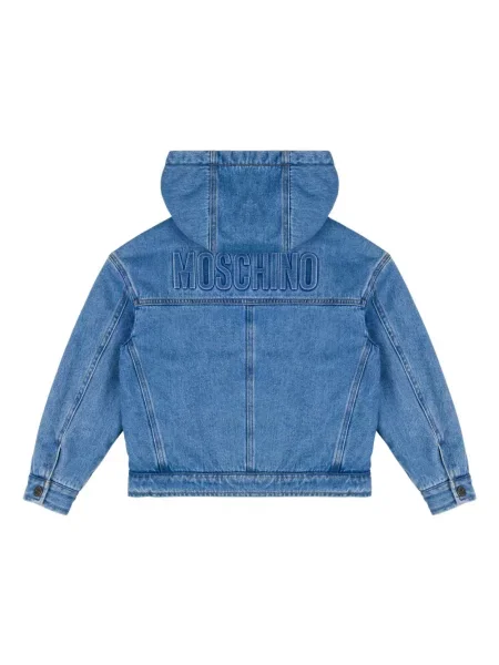 Kurtka jeansowa dziecięca Moschino niebieska