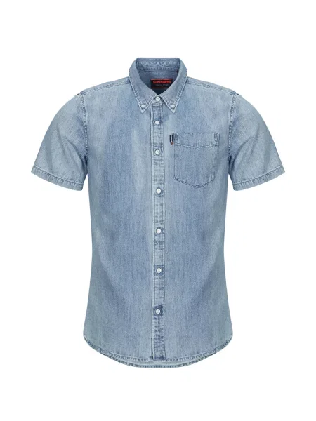 Srajca Superdry s kratkimi rokavi modra