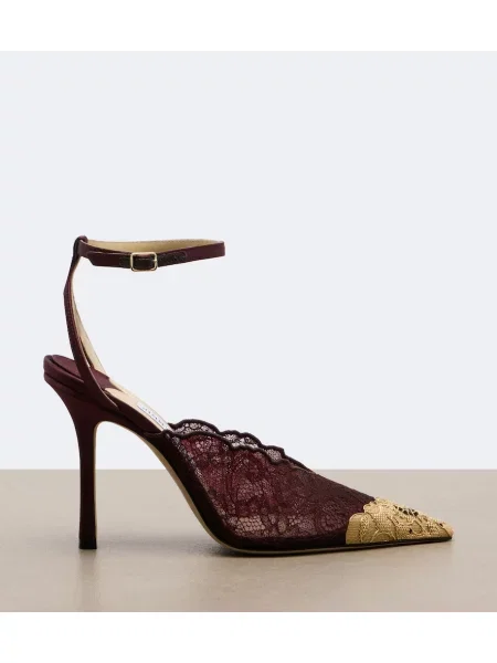 Pantofi cu toc Jimmy Choo din dantelă