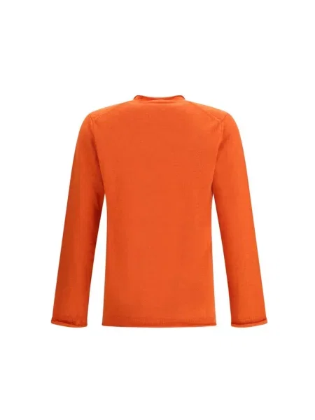 Sweter Comme Des Garcons wełniany z długim rękawem pomarańczowy