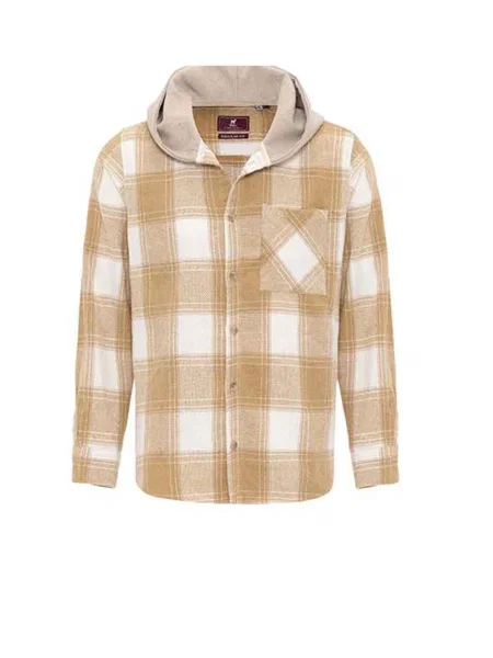 Williot Košulja Mattias cappuccino / svijetlosmeđa bijela