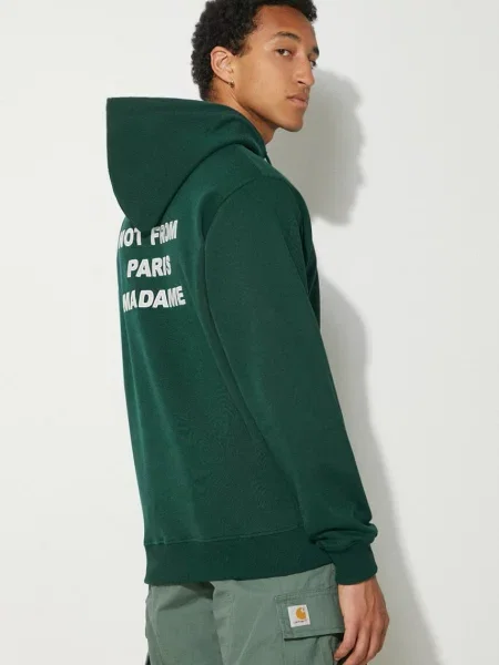 Drôle de Monsieur hanorac de Le Hoodie Slogan barbati cu glugă cu imprimeu verde