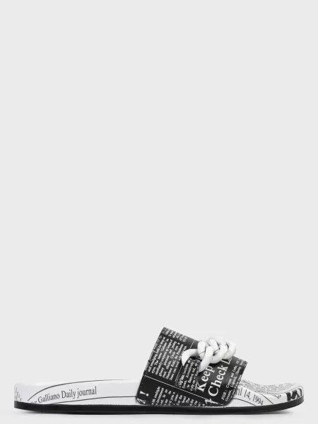 Шлепанцы John Galliano черные