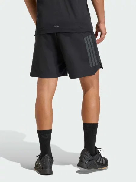 Переработанный спортивные шорты Adidas черные