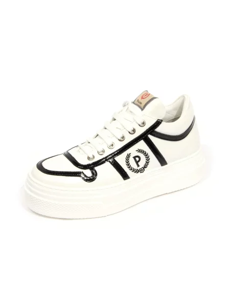 Sneakersy Pollini skórzane białe