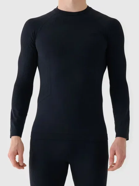 4F bezszwowa bielizna narciarska termoaktywna longsleeve czarny