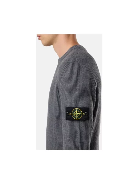 Sweter Stone Island z kamieniami szary