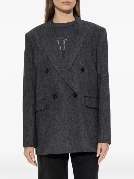 Sacou Rag & Bone cu două rânduri de nasturi gri