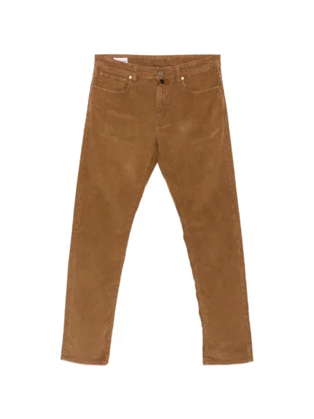 Pantaloni Incotex de catifea cord maro