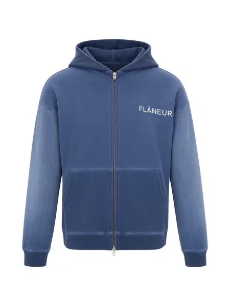 Hanorac cu glugă Flâneur cu imagine albastru