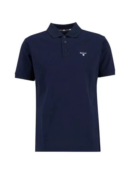 Tricou polo Barbour cu autograf albastru