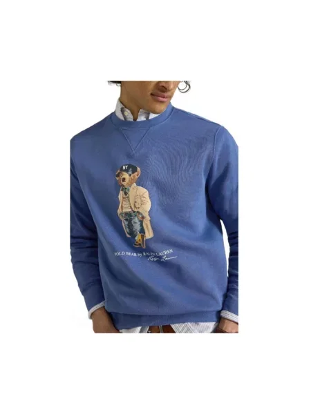 Bluza o kroju regular fit z mieszanki bawełny Polo Ralph Lauren niebieska
