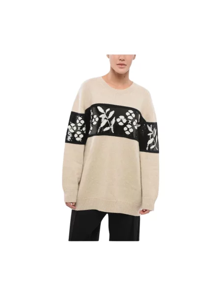 Sweter Max Mara z cekinami beżowy