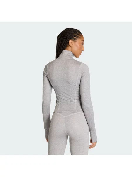 Bluza do ćwiczeń Essentials Heather z suwakiem na całej długości szara
