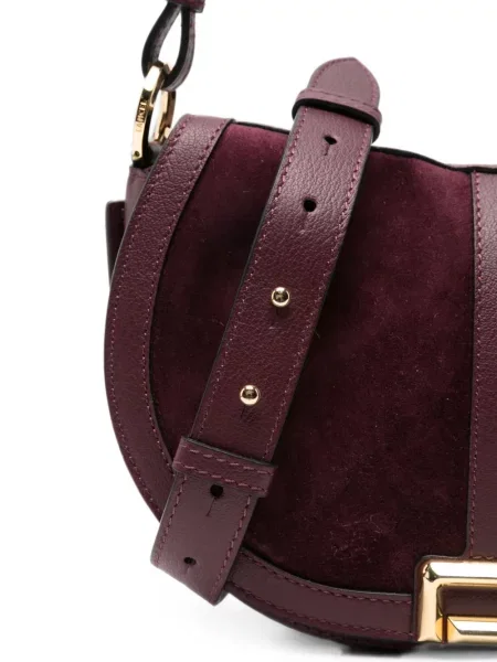 Geantă Lancel din piele de căprioară violet