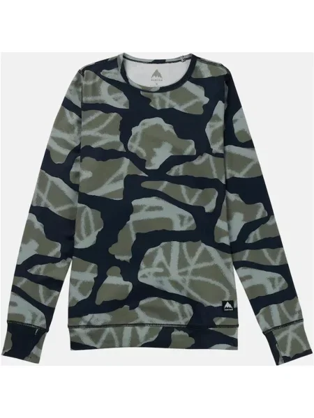 Koszulka termiczna burton midweight crewneck z długim rękawem szarozielony S szara