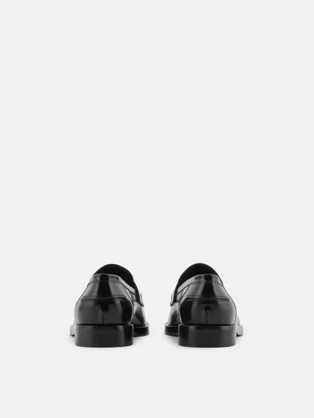 Кожаные лоферы Emporio Armani черные