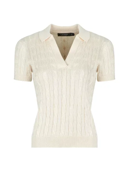Tricou polo Lauren Ralph Lauren bej