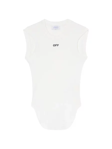Podkoszulka Off-white prążkowana biała