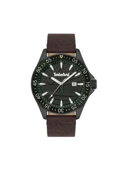 Zegarek Timberland skórzany brązowy