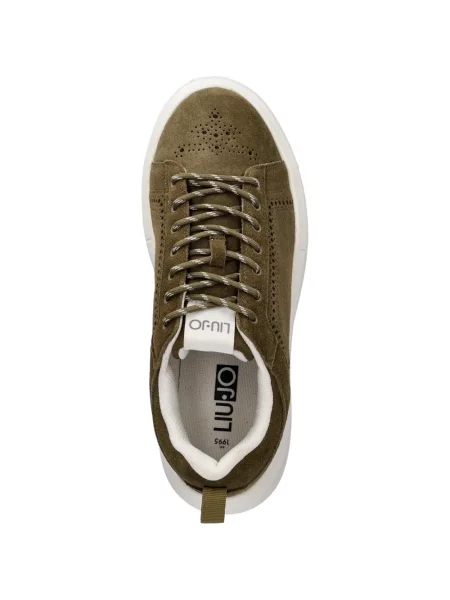 Sneakerși Liu Jo din piele de căprioară verde