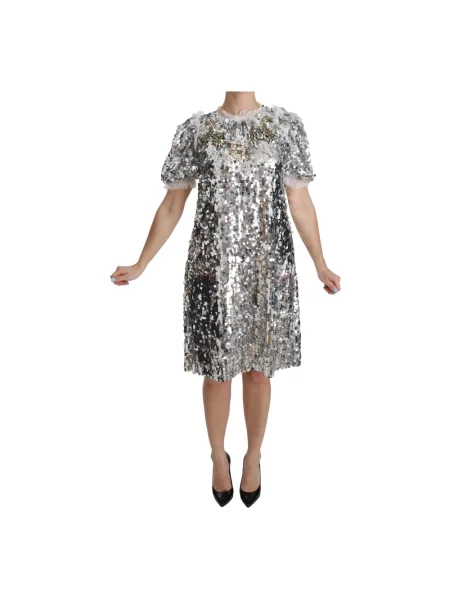 Sukienka Dolce And Gabbana z cekinami biała