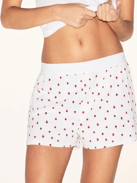 Skims Pohodlné Domácí Šortky Cotton Rib snow strawberry print snow strawberry prin