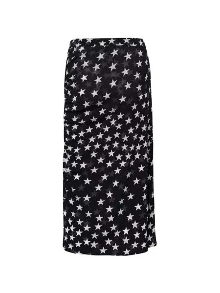 Fustă midi Stella Mccartney cu imagine plasă negru