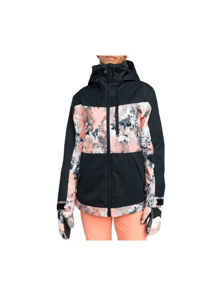 Dámska snowboardová bunda ROXY Presence Parka peach pink dreamy picture ružová
