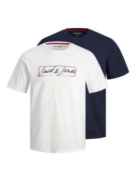 JACK & JONES Tričko JJZuri námořnická modř / karmínově červené bílá