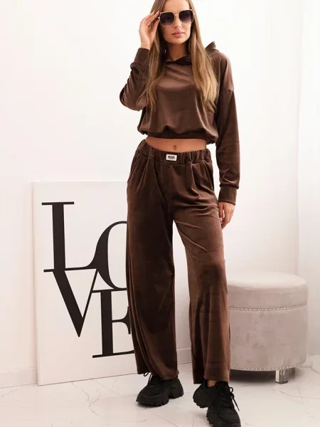 Trening Kesi Włoski din velur maro