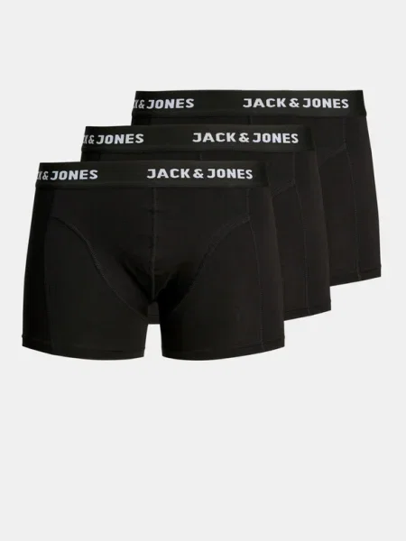 Jack&Jones Set 3 perechi de boxeri Anthony negru