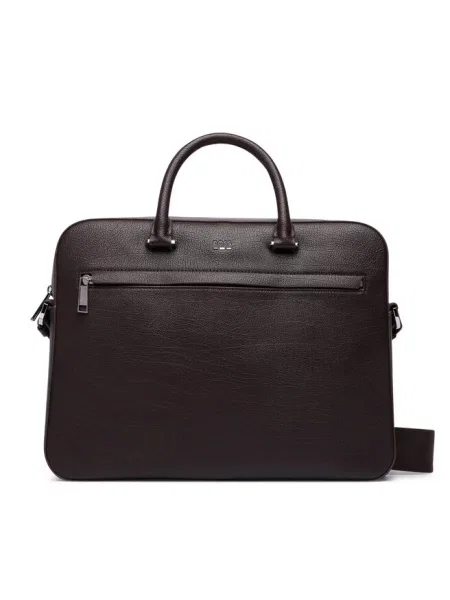 Torba na laptop z wytłaczane logo model Ray_RP_S' Boss brązowa
