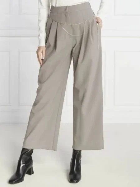 Marella Pantaloni cu cordon FANTE gri