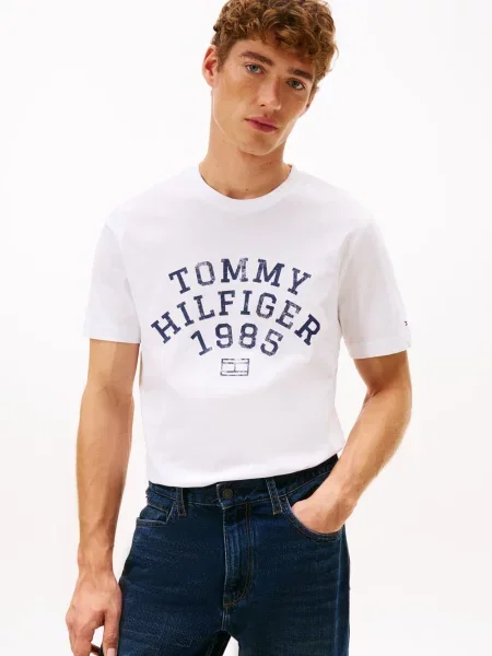 Tommy Hilfiger t-shirt z nadrukiem biały