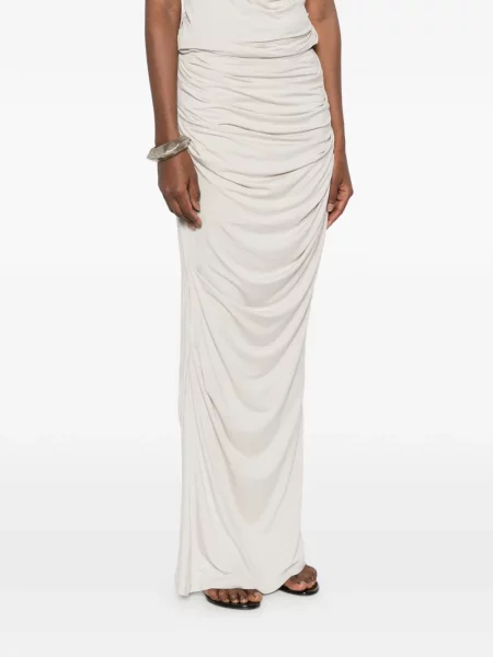 Maksi udrapować spódnica maxi Entire Studios z falbankami szara