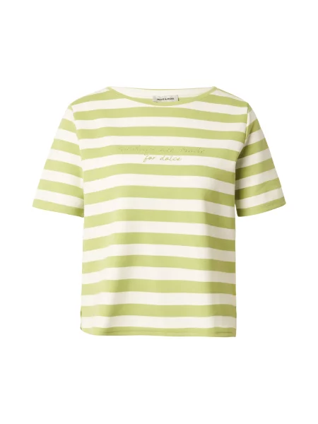 MORE & MORE Tricou verde kiwi alb